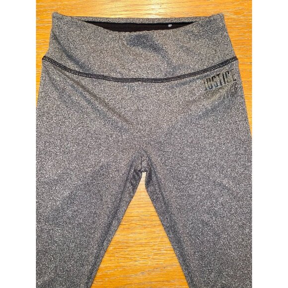 Justice Girls Heather Gray Capri Leggings With Lattice Hem Design - Size… - Picture 3 of 3